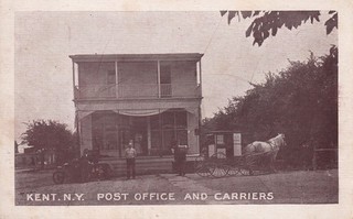 Kent NY Post Office Horse Wagon Mail Carriers Putnam CO nr Carmel 1907 New York