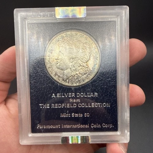 1880-S $1 Morgan  Paramount Redfield Collection Mint State NGC MS61! Rainbow!!