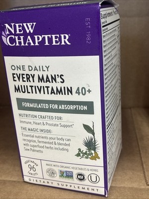 New Chapter Men's Multivitamin 40 Plus for Energy, Heart, Prostate + Immune 2027