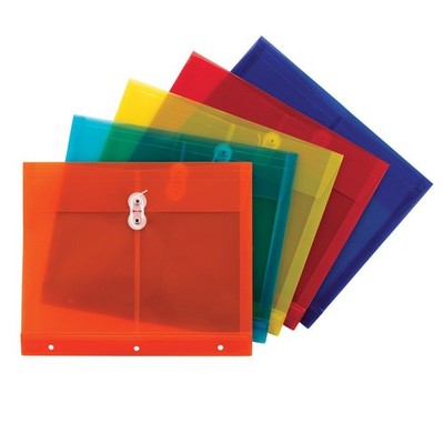 Poly Project Envelope, 1-1/4'' Expansion, String-Tie Closure, Side Load, Lette...