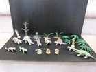 70s vintage 3398 MARX dinosaur prehistoric playset lot cavemen dinosaurs plants