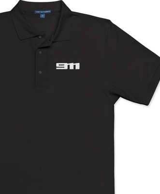 911 Polo / Golf Shirt w/ Embroidered Script from Porsche 992 Badge