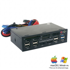 Front Panel 5.25" Dashboard Media Audio eSATA SATA Card Reader USB 3.0 2.0 b7 