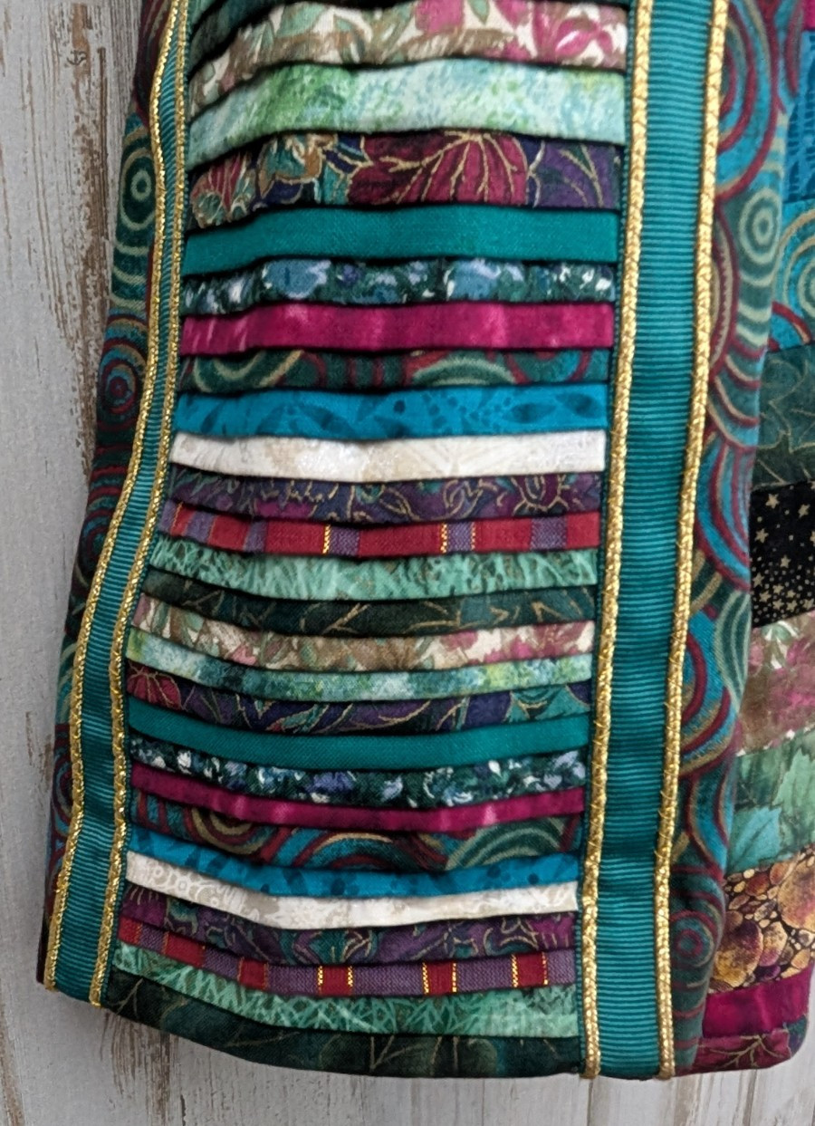 Vintage Quilted Patchwork Handmade Jacket Womans … - image 5