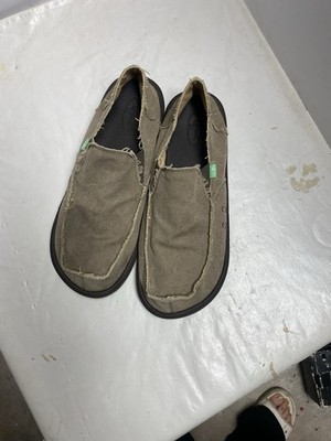 Sanuk Sidewalk Surfers Men s Size 13 M Vagabond Canvas Shoe Brown SMF1001 Brown