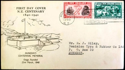 NEW ZEALAND 1840-1940 N.Z. CENTENARY FDC (F)
