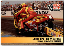 1992 Pro Set Racing #99 JOHN MYERS Star Racing NHRA Pro Stock Bike