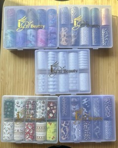 iGel Beauty Multicolor Nail Art Foil Set Various Designs Set of 5 different sets