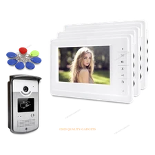 7" Wired Video Door Entry Phone Call System with Intra-monitor Audio Intercom