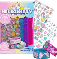 Hello Kitty  and Friends Sparkle Bracelets, Customize 4 Reversible Glitter Brac