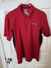 OGIO Dodge Red Black Polo Hellcat Demon Front Zipper Pocket Enbroidery  Sz M/L