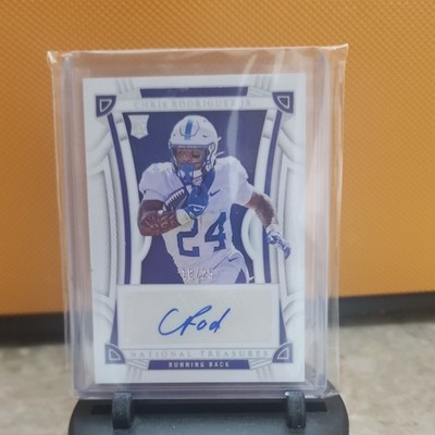 2023 National Treasures Collegiate Chris Rodriguez Jr. 18/25 Silver Auto #RS-CHR