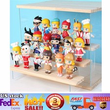 Clear Acrylic Display Case Countertop Box Organizer Stand Dustproof Showcase USA