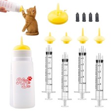 Xuanda Kitten Bottle Feeding kit with Nipple and Model 2, Yellow