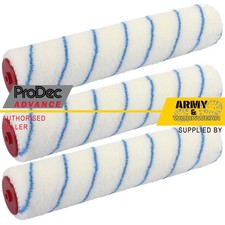 3 x ProDec 12" Nylon Solvent Resistant Industril Paint Floor Double Arm Roller