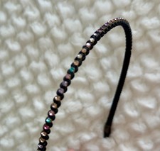 Multi Color Rhinestone Black Headband