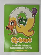 1983 Vintage Q-bert Coloring Book Parker Brothers NEW Video Game Collectible 80s