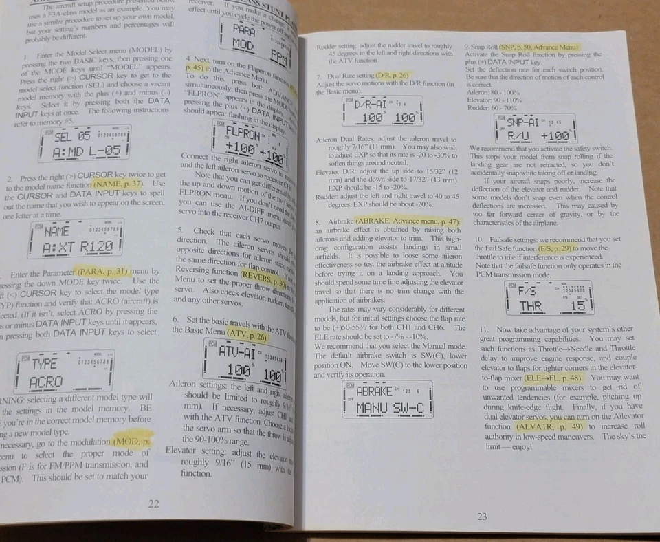 Futaba 8U 8UAPS 8UAFS Instruction Manual Super Aurcraft PCM/FM 8 Channels  - Image 4 of 4