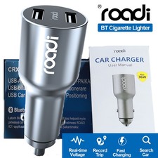 12V Car Cigerette Lighter Socket Adapter Bluetooth 4.0 Car Charger 2 USB Ports
