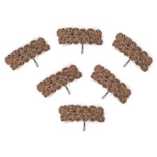 288 Pcs Mini Artificial Rose Flower Heads and Stem, Coffee