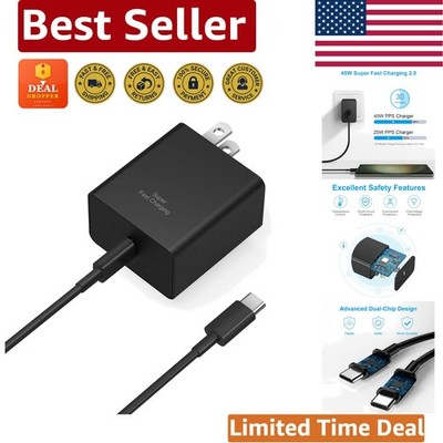 45W PPS Fast Charging Block & 6ft USB C Cable for Galaxy S Series Phones