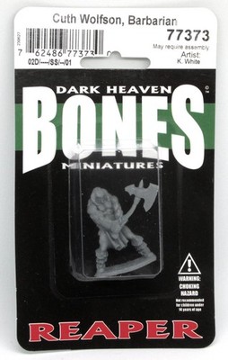 Reaper 77373 Cuth Wolfson Barbarian Bones) Human Warrior Berserker Miniature