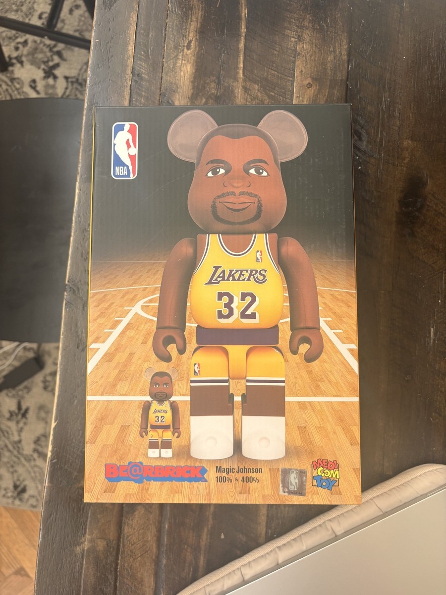 MEDICOM 400 100 Bearbrick NBA La Lakers Magic Johnson Be@rbrick