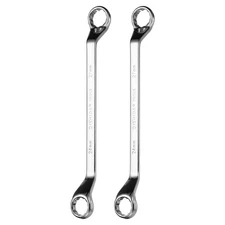 2pcs 45 Degree Offset Box End Wrench 24mm x 27mm Metric 12 Point Double End