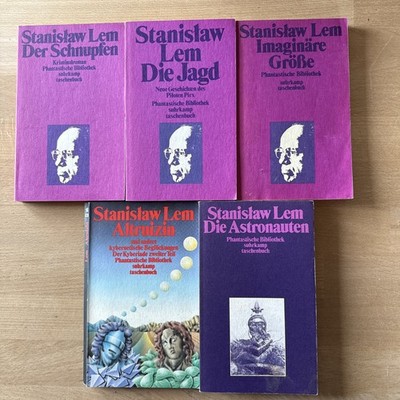 5x Stanislaw Lem, Suhrkamp Konvolut: Jagd Schnupfen Astronauten Altruizin