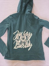 Vintage Juicy Couture Zip Up Hoodie Jacket Sweatshirt Womens Size XL Green Juicy