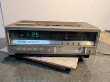 Vtg Yorx Model R5265 8 Track Player Alarm Clock Radio Works