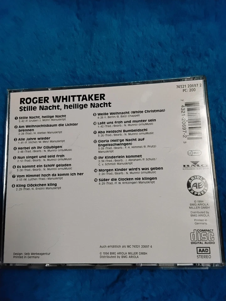 Roger Whittaker - Stille Nacht, heilige Nacht - Weihnachten - Christmas - CD - Bild 2 von 4