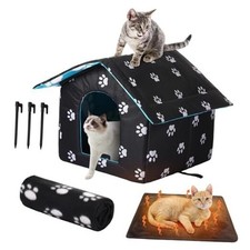 Outdoor Waterproof Cat House Stray Pet Outdoor Houses for Feral Shelter S Size