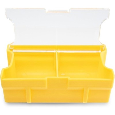 Medium Hook Retainer Box with Tackle Tray Yellow 2-Pack Fishing Storage Edge