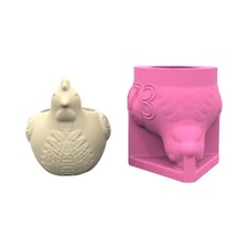 Silicone Flowerpot Mold Hen Shape Silicone Crafting Mould for Crafting Vase