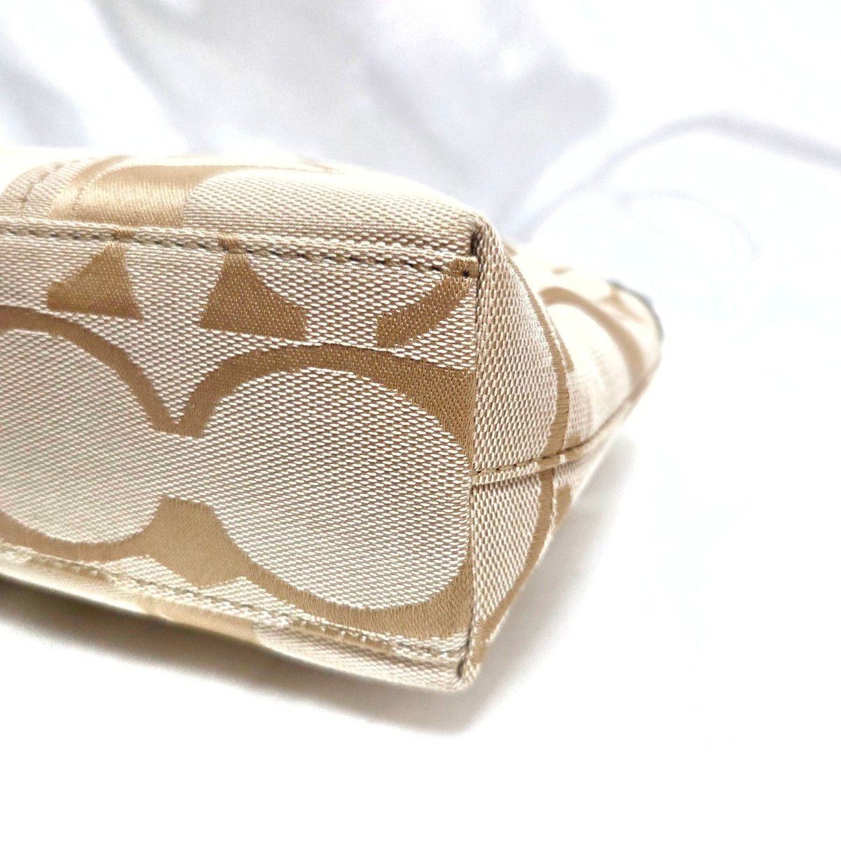 COACH Handbag Tote Bag Signature Canvas Beige 11a thumbnail 6