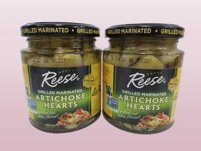 REESE GRILLED MARINATED ARTICHOKE HEARTS GRILLED FLAVOR 7.5 OZ EXP: 2027 2PCS