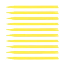 10 Pcs Yellow Plastic Fishing Net Repair Needle Shuttles Bobbin 2# R9G42510