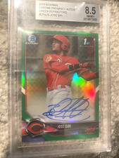 2018 Bowman Chrome JOSE SIRI Green Ref. (RC) *BGS 8.5* 78/99 AUTO Rays
