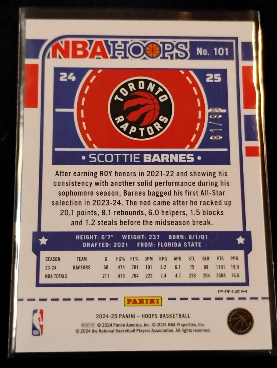 2024-25 Panini NBA Hoops Basketball Red Prizm - #101 Scottie