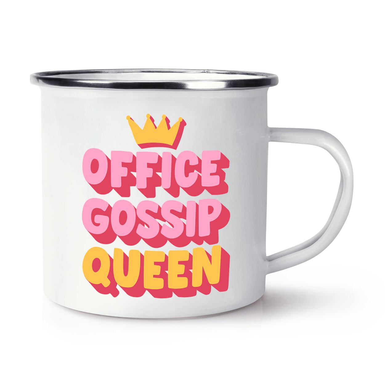 Office Gossip Queen Enamel Mug Cup Sarcastic Best Awesome Work Employee Birthday