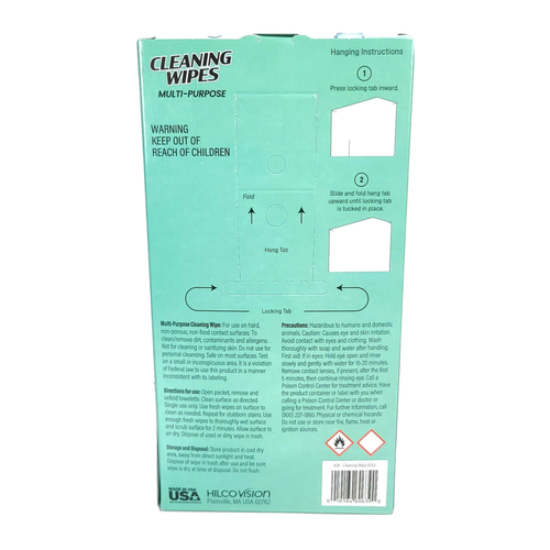 Hilco 100 Cleaning Wipes Multi Purpose Convenient Dispenser Pack 70