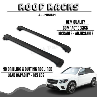 LOCKABLE ALUMINIUM ROOF RACK BAR CROSS BARS FOR