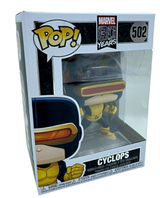 Funko Pop Cyclops Bobble-Head 502 Marvel 80 Years · Sealed · NEU/NEW