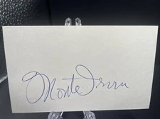 Monte Irvin HOF New York Giants Signed Index Card PSA/DNA AUTO Lot13576