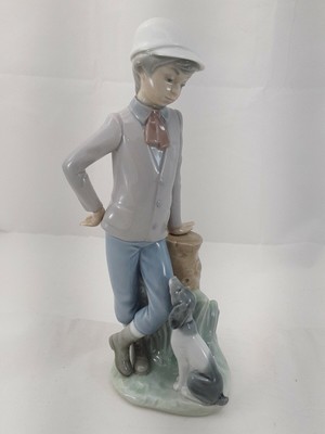 lladro figurines boy with dog