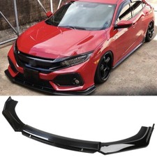 For Honda Civic Hatchback Si Front Bumper Lip Splitter Spoiler Glossy Black For Honda Civic Hatchback Si Front Bumper Lip Splitter Spoiler Glossy Black