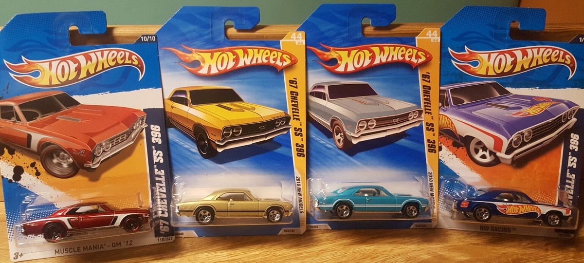 Hot Wheels '67 Chevy Chevelle SS 396 1:64 Scale Lot of 4 New