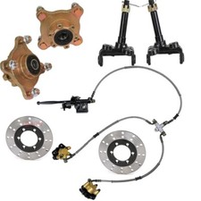 Front Steering Spindle 4 Stud Wheel Hub Brake Assembly Go Kart ATV 125cc 150cc