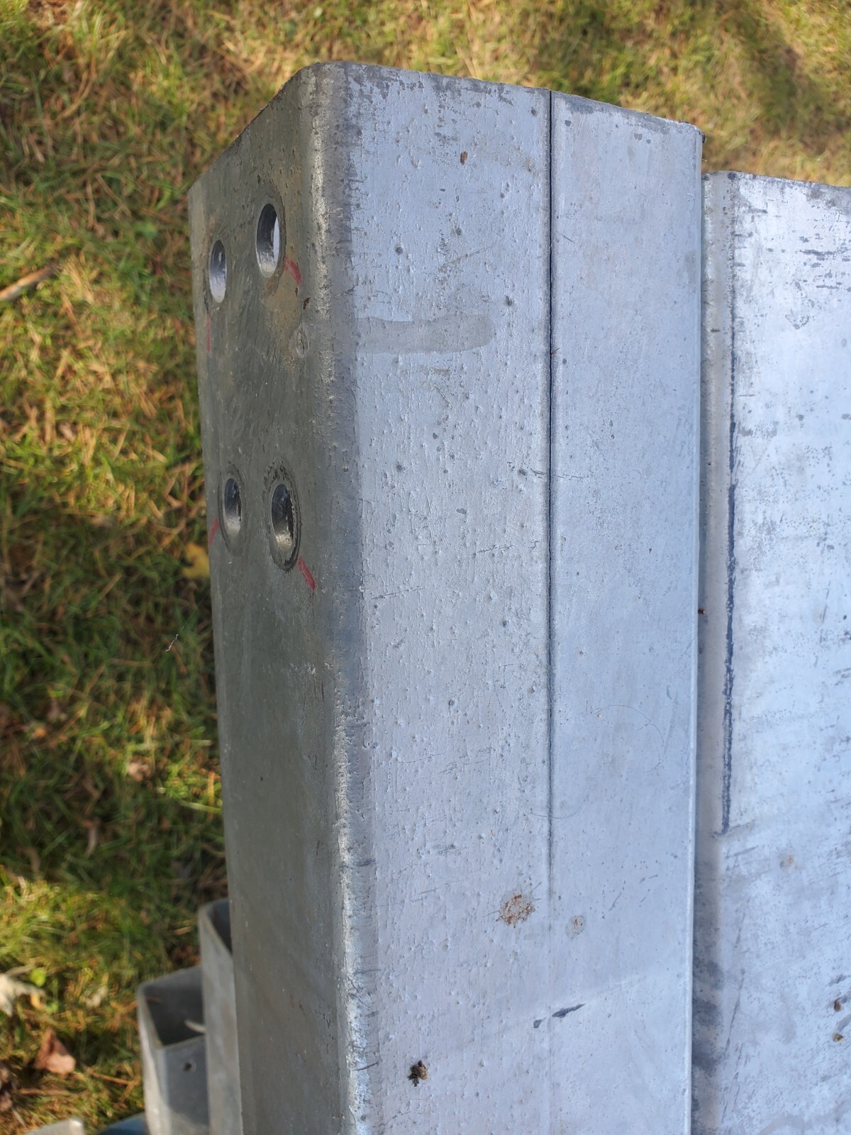 4-75-x-4-75-x-25-square-tube-galvanized-33-5-length-ebay